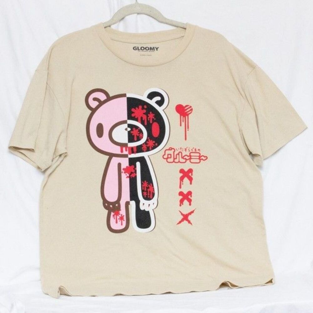 Rare Beige Color Gloomy The Naughty Grizzly Mori Chack T Shirt Harajuku Anime L